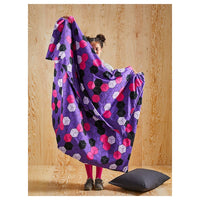 BLÅSKATA - Duvet cover and pillowcase, purple/black patterned, 150x200/50x80 cm - Premium  from Ikea - Just €25.99! Shop now at Maltashopper.com