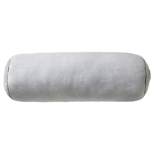 BLÅSKATA - Cushion, cylindrical/light grey,80 cm