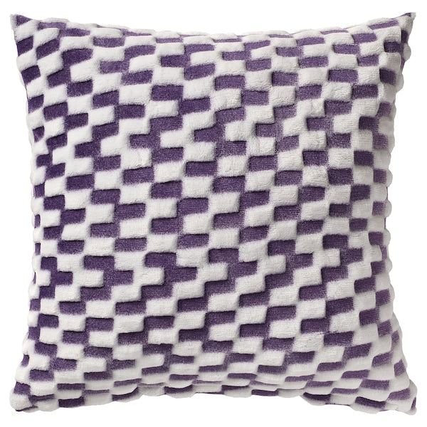 BLÅSKATA - Cushion cover, purple/patterned, 50x50 cm - best price from Maltashopper.com 40569518