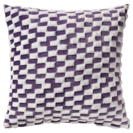 Ikea BLÅSKATA - Cushion cover, purple/patterned, 50x50 cm