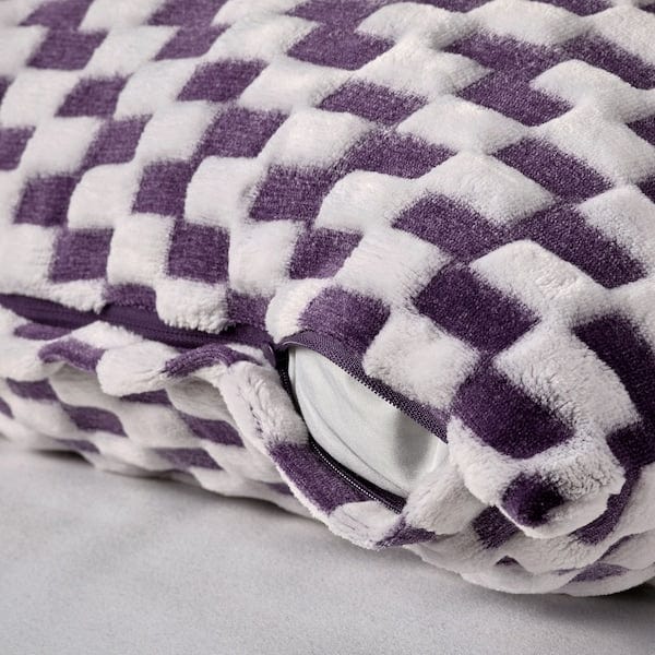 Ikea BLÅSKATA - Cushion cover, purple/patterned, 50x50 cm