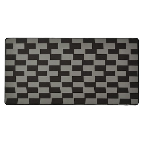 BLÅSKATA - Gaming mouse pad, black/grey patterned, 40x80 cm