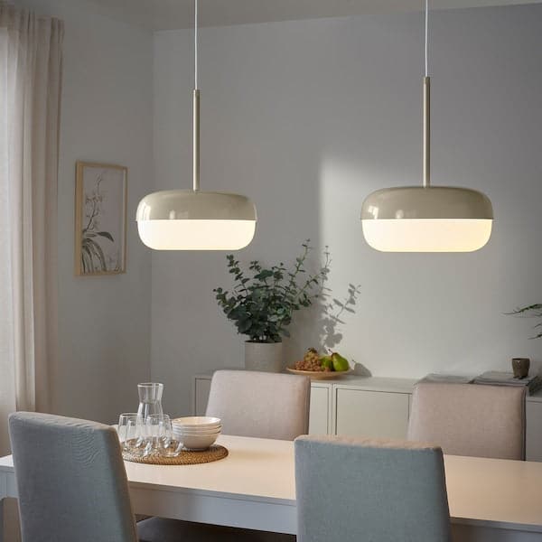 Ikea BLÅSVERK - Pendant lamp, beige, 37 cm