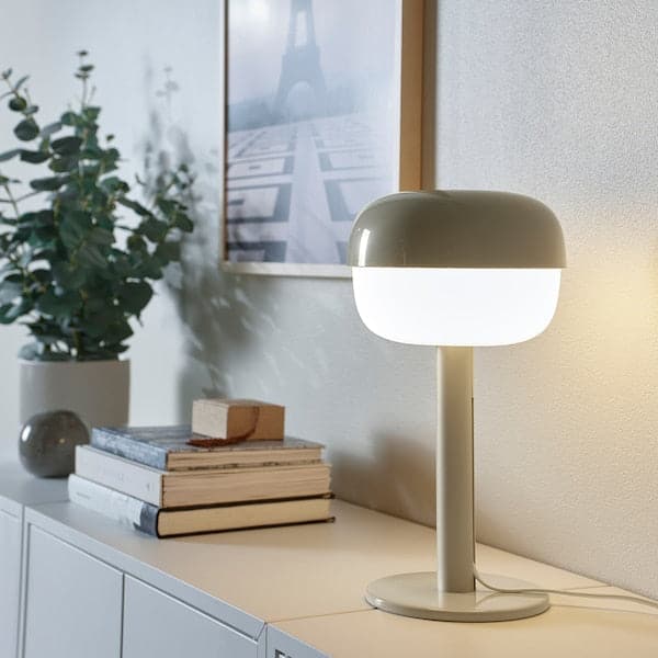 Ikea BLÅSVERK - Table lamp, beige, 36 cm