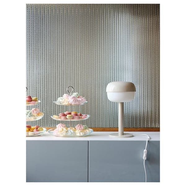 Ikea BLÅSVERK - Table lamp, beige, 36 cm
