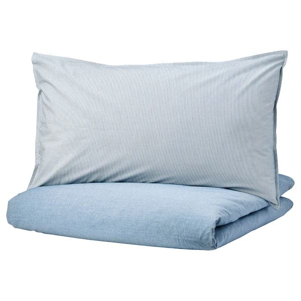 BLÅVINDA - Duvet cover and 2 pillowcases, light blue, 240x220/50x80 cm - best price from Maltashopper.com 90461775