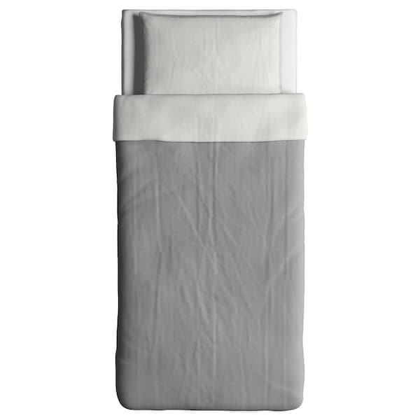 BLÅVINDA - Duvet cover and pillowcase, grey, 150x200/50x80 cm