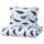 BLÅVINGAD duvet cover and pillowcase, whale pattern blue/white, 150x200/50x80 cm