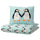 BLÅVINGAD duvet cover and pillowcase, penguin pattern/light turquoise, 150x200/50x80 cm