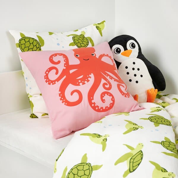 Ikea BLÅVINGAD - Cushion, in the shape of a black / white penguin,40x32 cm