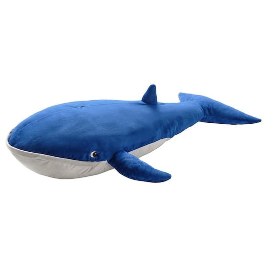 Ikea BLÅVINGAD - Soft toy, blue whale, 100 cm