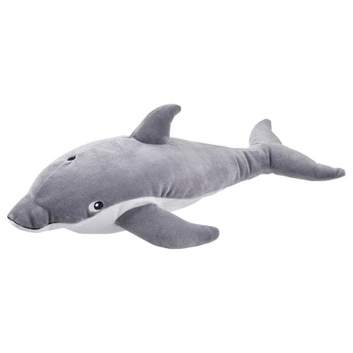 BLÅVINGAD - Soft toy, dolphin/grey, 50 cm