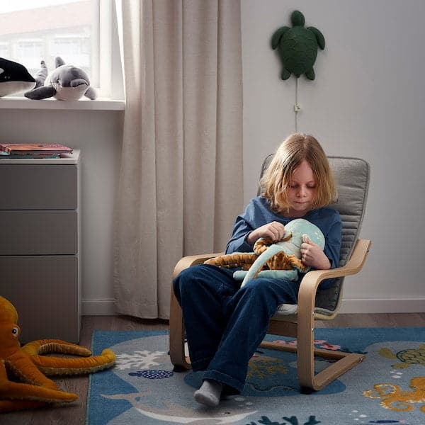 BLÅVINGAD - Soft toy with LED night light, turquoise octopus/battery-operated - best price from Maltashopper.com 70516934