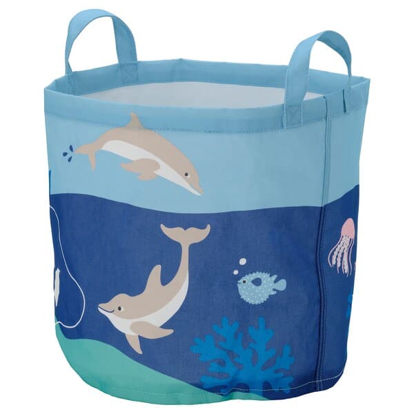 BLÅVINGAD - Storage bag, ocean animals pattern/multicolour - best price from Maltashopper.com 10528379