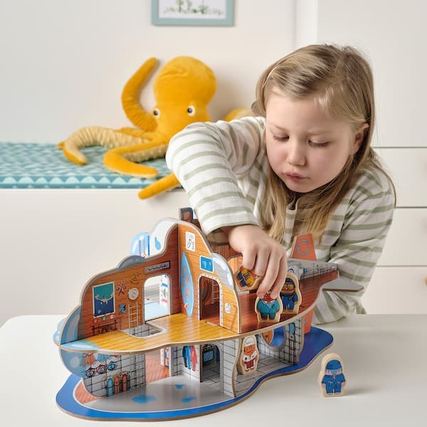 Ikea BLÅVINGAD - Submarine playset, 11 pieces, multicolour