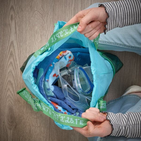 BLÅVINGAD - Backpack, blue/green, 13 l - best price from Maltashopper.com 80534070