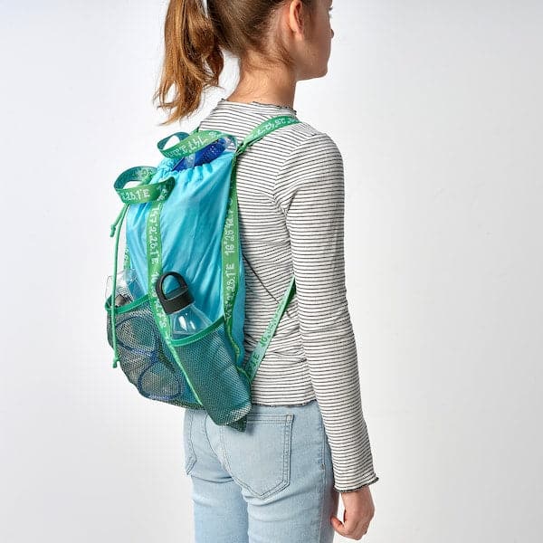 Ikea BLÅVINGAD - Backpack, blue/green, 13 l