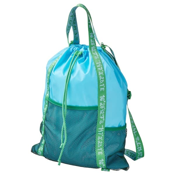 BLÅVINGAD - Backpack, blue/green, 13 l