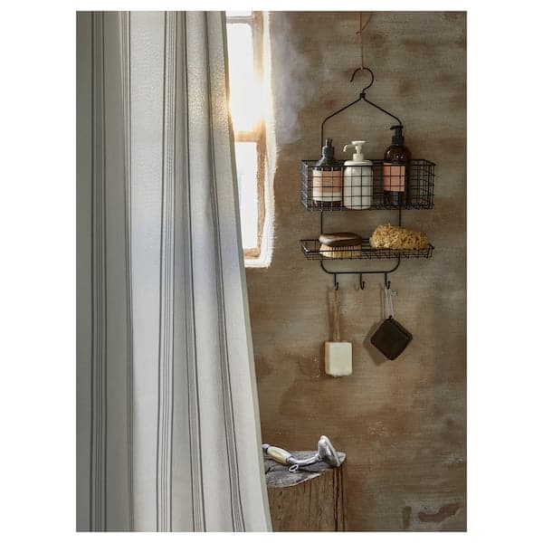Ikea BLECKSJÖN - Shower hanger, two tiers, black, 31x56 cm
