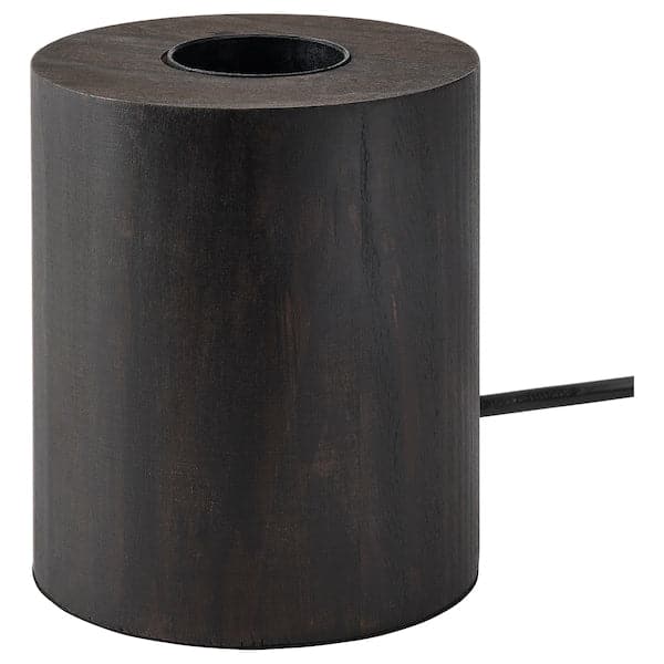 Ikea BLEKKLINT Table lamp - dark brown wood 11 cm ,