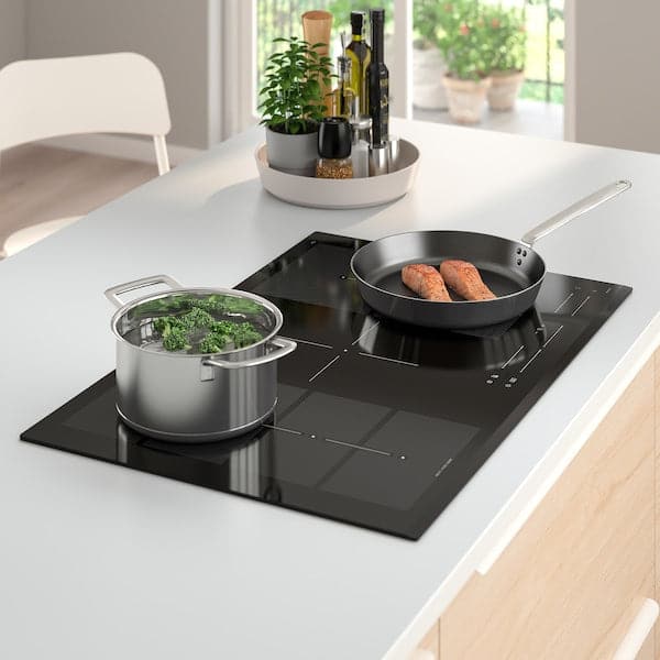 Ikea BLIXTSNABB - Induction hob, IKEA 700 black, 78 cm