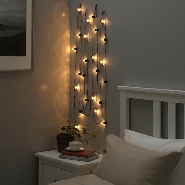 Ikea BLÖTSNÖ LED lighting 24 lights - for black interior ,