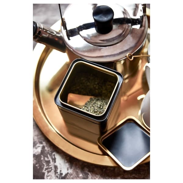 BLOMNING - Coffee/tea tin, 10x10x10 cm - best price from Maltashopper.com 20373206