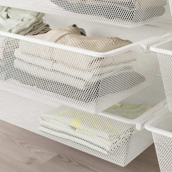 Ikea BOAXEL - Mesh basket, white, 60x40x15 cm