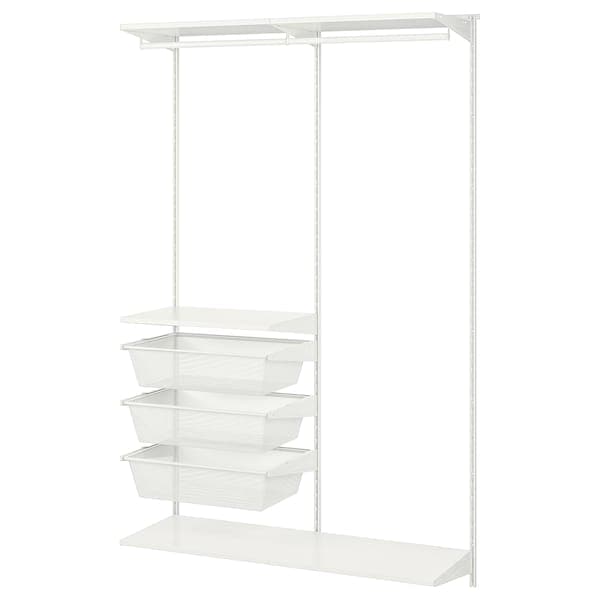 BOAXEL - Wardrobe combination, white, 125x40x201 cm - best price from Maltashopper.com 49332376