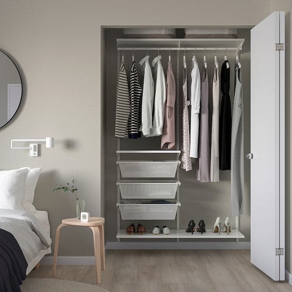 BOAXEL - Wardrobe combination, white, 125x40x201 cm - best price from Maltashopper.com 49332376