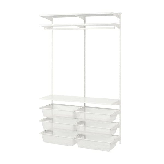 Ikea BOAXEL - Wardrobe combination, white, 125x40x201 cm