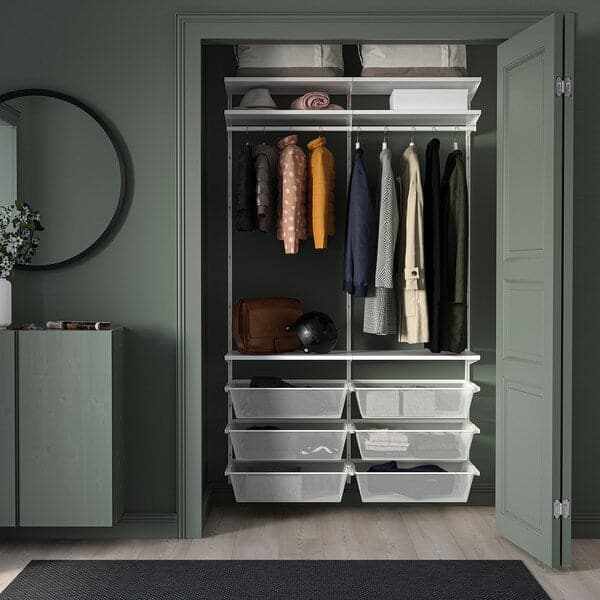 Ikea BOAXEL - Wardrobe combination, white, 125x40x201 cm