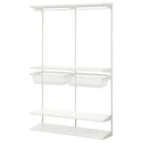 BOAXEL wardrobe combination, white, 125x40x201 cm