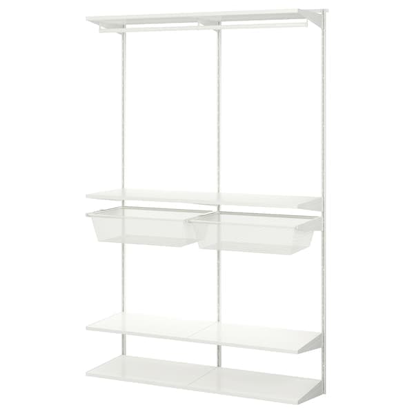 BOAXEL - Wardrobe combination, white, 125x40x201 cm