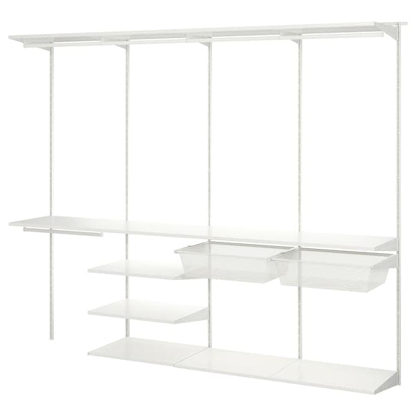 BOAXEL - Wardrobe combination, white, 250x40x201 cm - Premium Cabinets & Storage from Ikea - Just €361.99! Shop now at Maltashopper.com