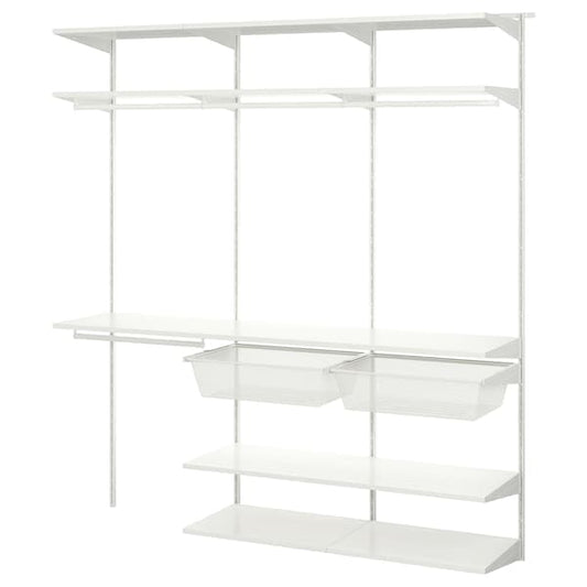 Ikea BOAXEL - Wardrobe combination, white, 187x40x201 cm