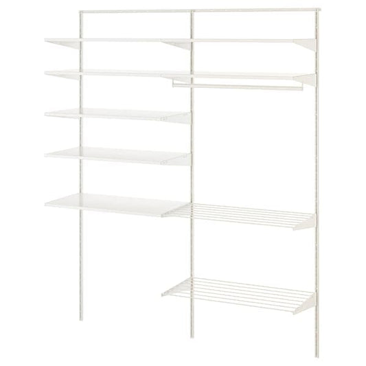 Ikea BOAXEL - Laundry combination, white/metal, 165x40x201 cm