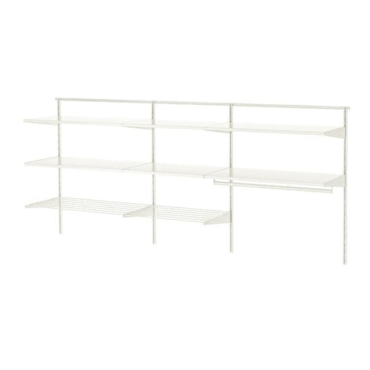 Ikea BOAXEL - Laundry combination, white/metal, 227x40x101 cm