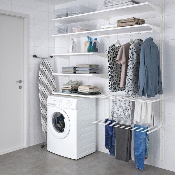 Ikea BOAXEL - Laundry combination, white, 165x40x201 cm