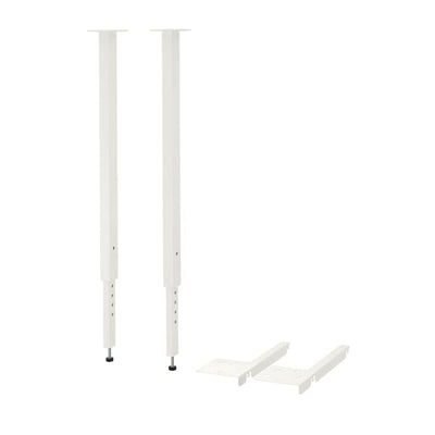 BOAXEL - Pair of legs, white, 67-84 cm - best price from Maltashopper.com 50448738