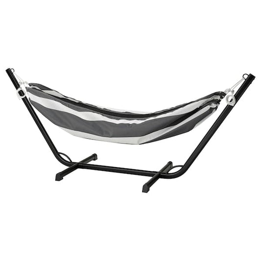 Ikea BOCKÖN / HAMNÖN - Hammock with stand, black/anthracite white
