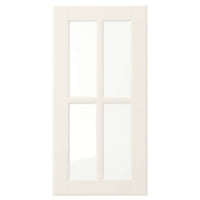 BODBYN - Glass door, off-white, 30x60 cm - best price from Maltashopper.com 30485034