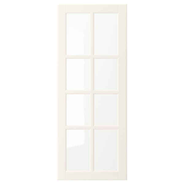 BODBYN - Glass door, off-white, 40x100 cm - best price from Maltashopper.com 00485040