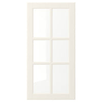 BODBYN - Glass door, off-white, 40x80 cm - best price from Maltashopper.com 10485049