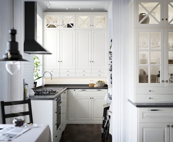 Ikea BODBYN - Glass door, off-white, 40x100 cm