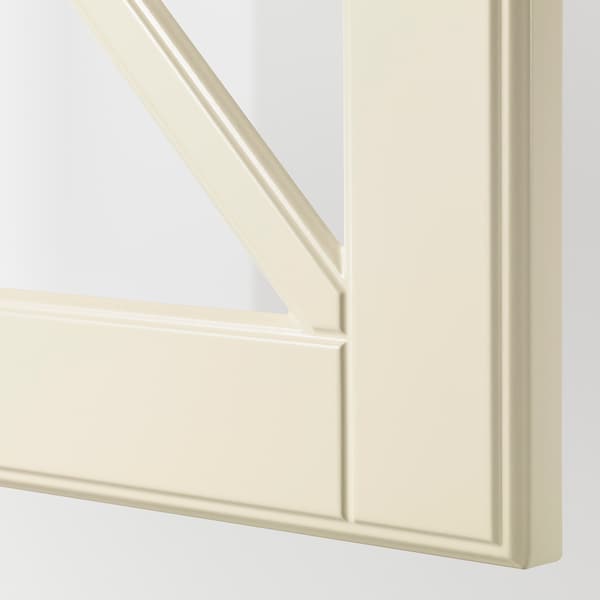 BODBYN - Glass door with crossbar, off-white, 40x40 cm - best price from Maltashopper.com 50485052