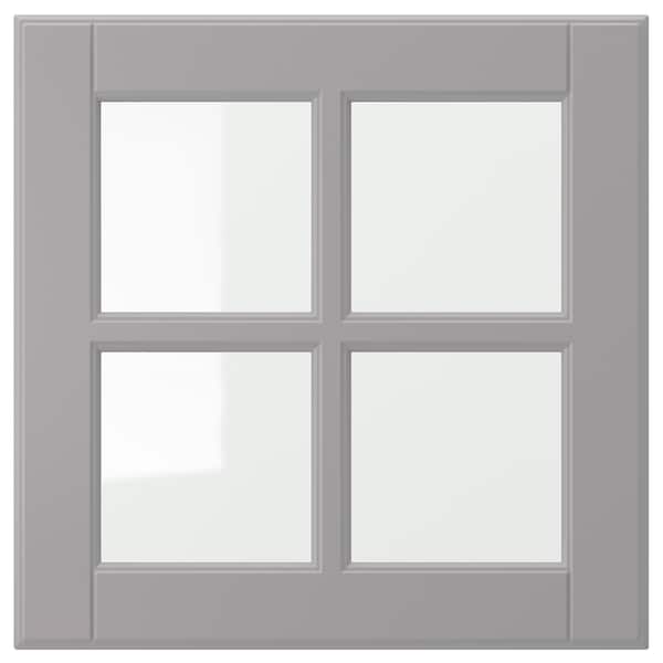 BODBYN - Glass door, grey, 40x40 cm - best price from Maltashopper.com 60485042