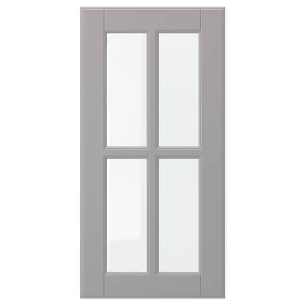 BODBYN - Glass door, grey, 30x60 cm - best price from Maltashopper.com 50485033