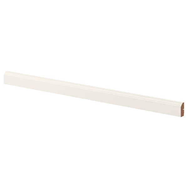 BODBYN - Contoured deco strip/moulding, off-white, 221x6 cm