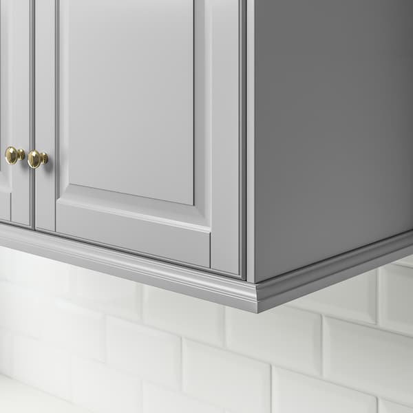 Ikea BODBYN - Contoured deco strip/moulding, grey, 221 cm